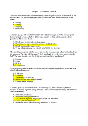 Chapter 12 Abuse and Violence