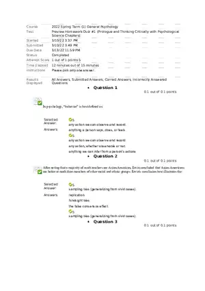 Quiz 1 Prologue and Thinking Critically with Psychological Science Chapters