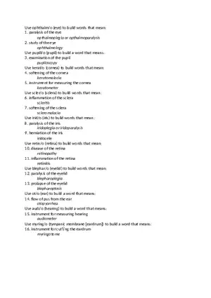 Pupillo Medical Term