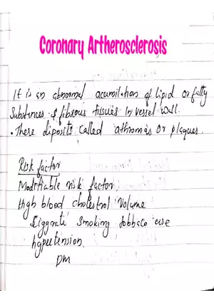 Coronary Artherosclerosis