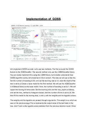 Implementation of GOSS