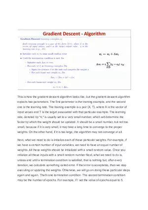 Gradient Descent - Algorithm