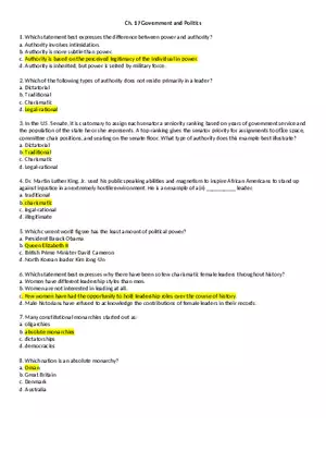 Ch. 17 Government and Politics