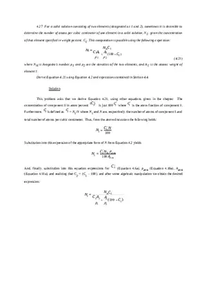 Imperfections in Solids Problem Solutions Part 5