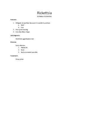 Rickettsia (General Overview)