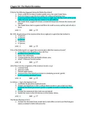 Chapter 10 The Market Revolution