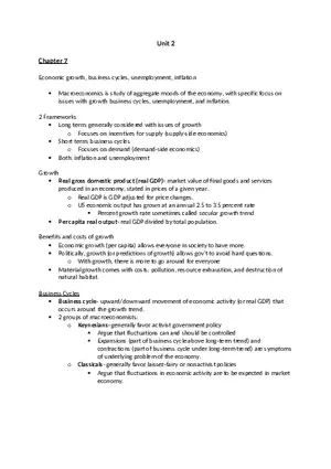 Macroeconomics Unit 2