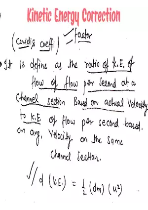 Kinetic Energy Correction