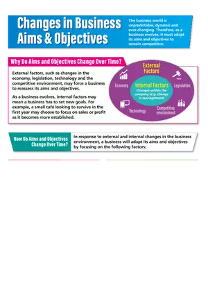 Changes in Business Aims and Objective