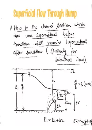 Superficial Flow Through Hump