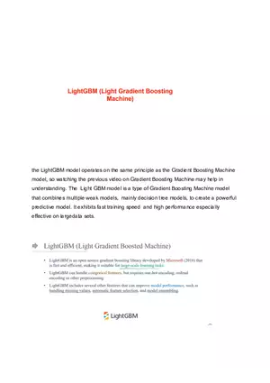 LightGBM (Light Gradient Boosting Machine)