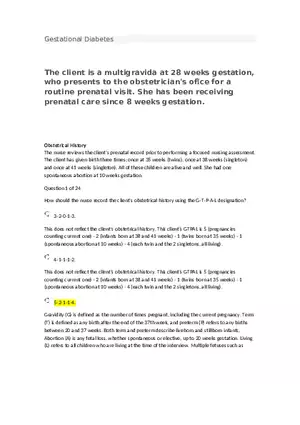 Gestational Diabetes