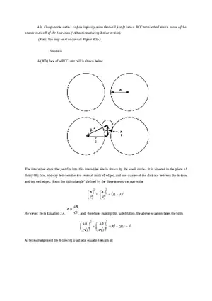 Imperfections in Solids Problem Solutions Part 2