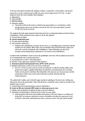 Pancreatitis NCLEX Questions