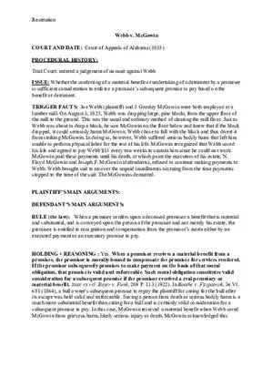 Webb v. McGowin Case