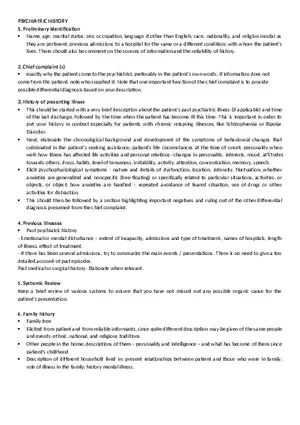 Psych History Template