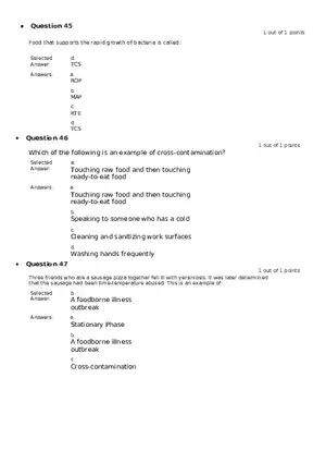 Servsafe Practice Exam Part 6