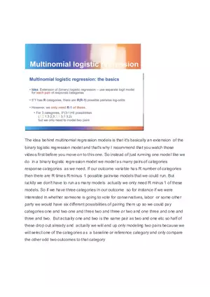 Multinomial Logistic Regression