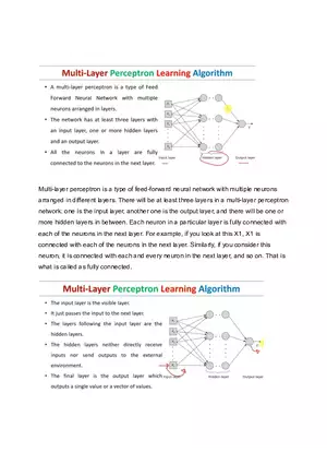 Multi-Layer Perceptron Learning Algorithm