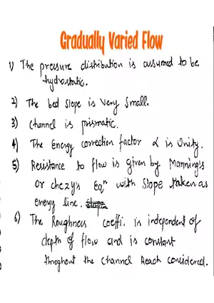 Gradually Varied Flow