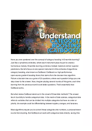 Understand CATEGORY BOOSTING (CATBOOST)