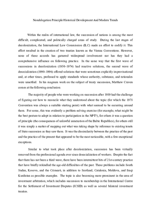 Nondelegation Principle Historical Development And Modern Trends
