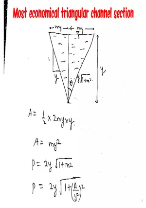 Most Economical Triangular channel Section