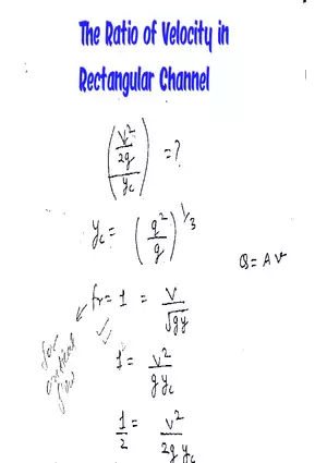 The Ratio of Velocity in Rectangular Channel