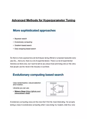 Advanced Methods for Hyperparameter Tuning
