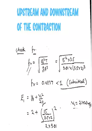 UPSTREAM and DOWNSTREAM of the Contraction
