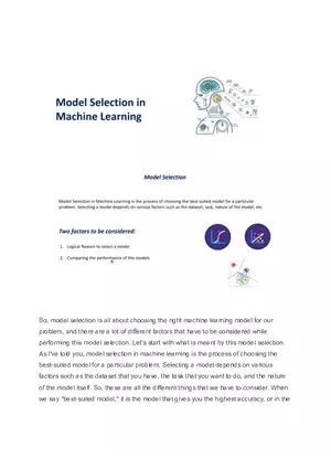 Model Selection in Machine Learning