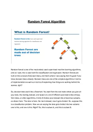 Random Forest Algorithm