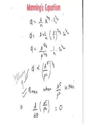 Manning's Equation