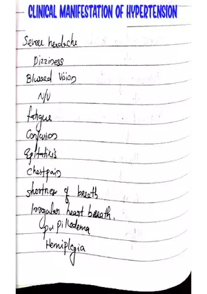 Clinical Manifestation of Hypertension