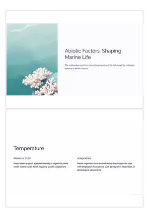 Abiotic Factors: Shaping Marine Life