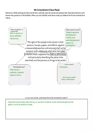 4th Amendment Close Read