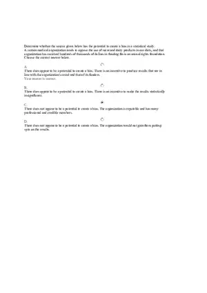 Bias in a Statistical Study