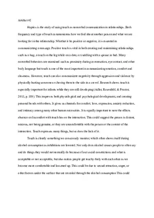 The Role of Haptics in Nonverbal Communication