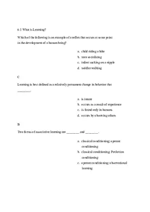 Learning Practice Test