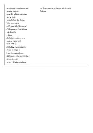 Practice Questions CNA State Exam Part 6