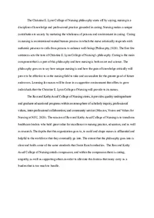 Philosophy Paper - Nursing