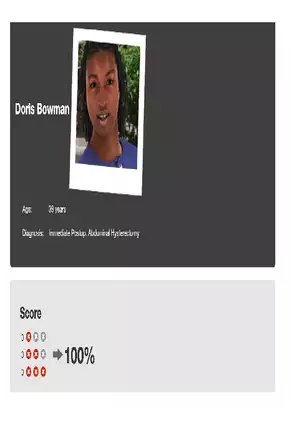 Surgical Scenario Doris Bowman Feedback Log vSim