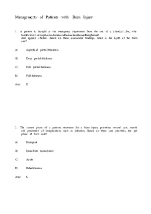 Managements of Patients with Burn Injury