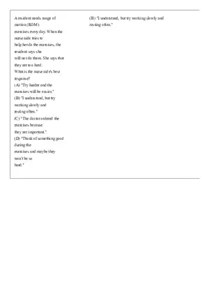 Practice Questions CNA State Exam Part 4