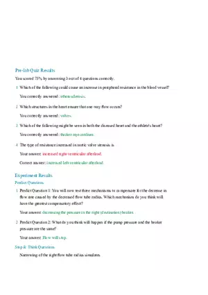 Compensation in Pathological Cardiovascular Conditions