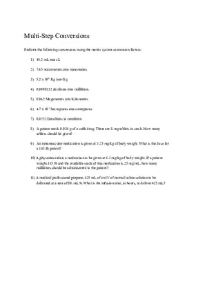 Multi-Step Conversions