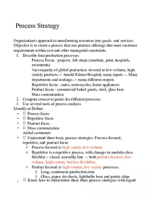 Manegement - Process Strategy
