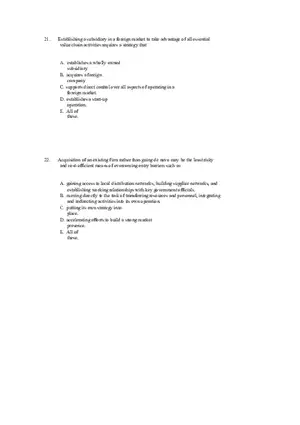 Strategies for Competing in International Markets Answer Key Part 2
