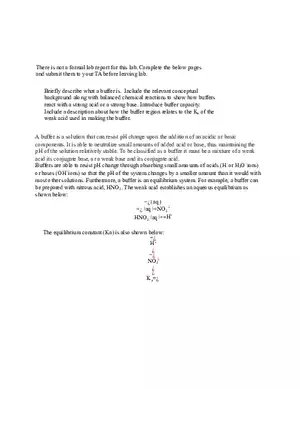 Buffers Lab Report