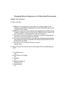Managing Diverse Employees in a Multicultural Environment Part 1